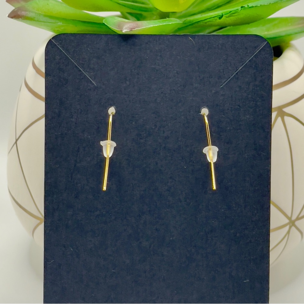Gold Filigree Butterfly Dangle Earrings•Delicate Openwork Wing Charms - Picture 7 of 10